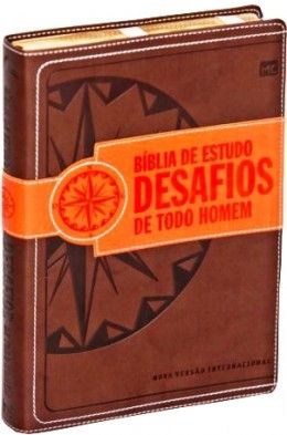 BIBLIA ESTUDO DESAFIOS TODO HOMEM LUXO NVI 16X23-MARROM